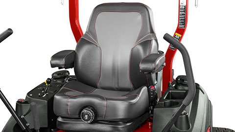 a black and red exercise chair