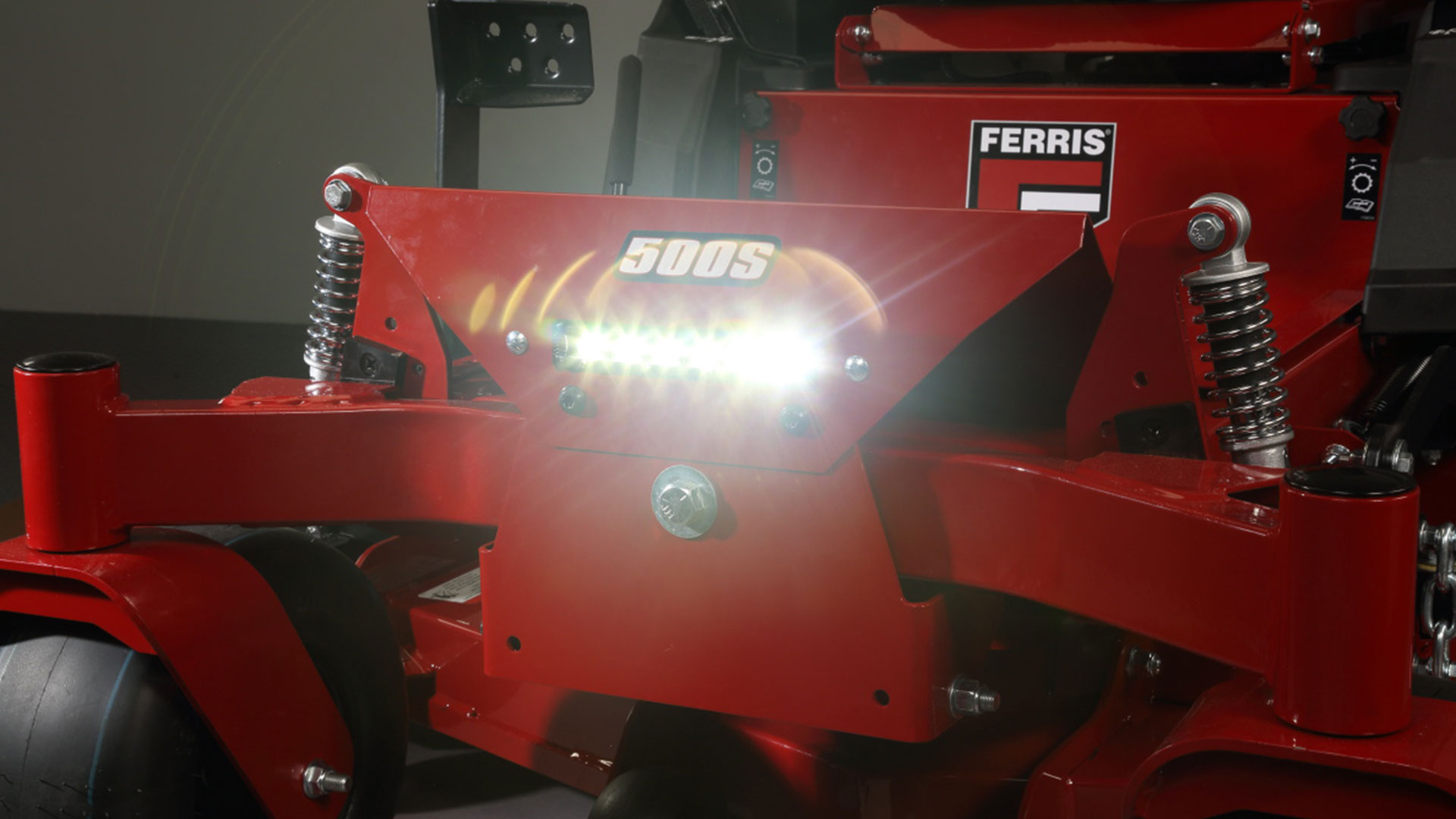 a red tractor with a black background